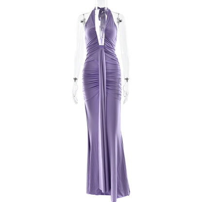 Elegant Halter Neck Fishtail Dress