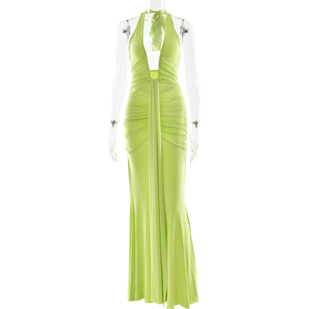Elegant Halter Neck Fishtail Dress
