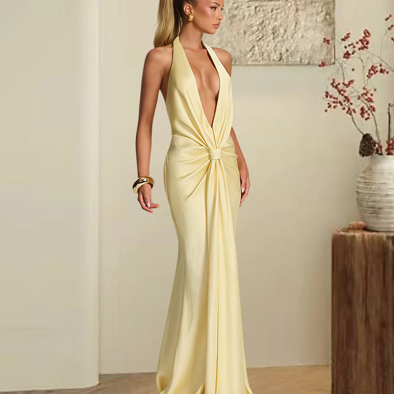 Elegant Halter Neck Mermaid Dress