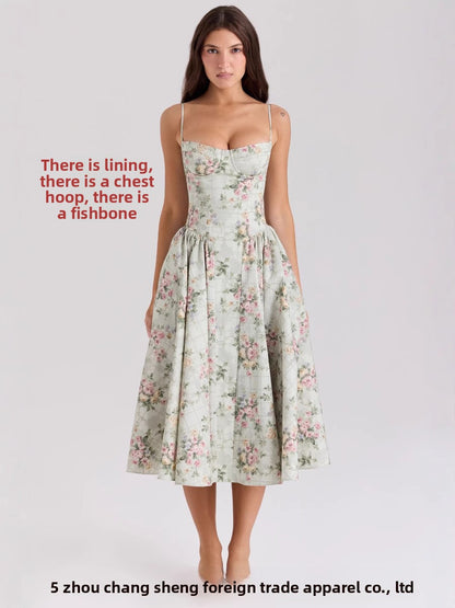 Elegant High Waist Slip Dress