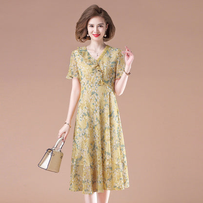 Elegant High-Waisted Summer Dress for Women