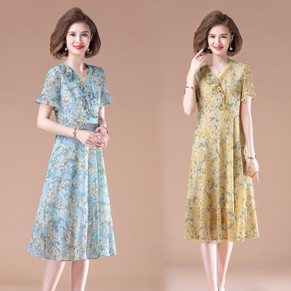 Elegant High-Waisted Summer Dress for Women