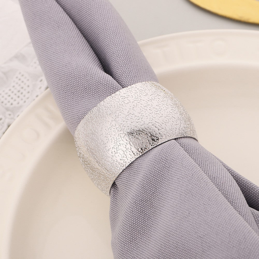Elegant Hollow Metal Napkin Ring for Table Decor