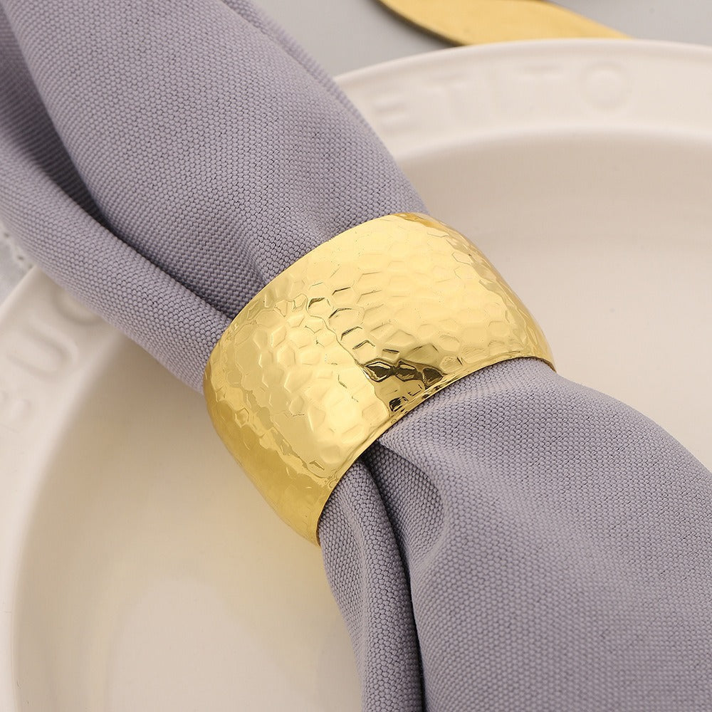 Elegant Hollow Metal Napkin Ring for Table Decor
