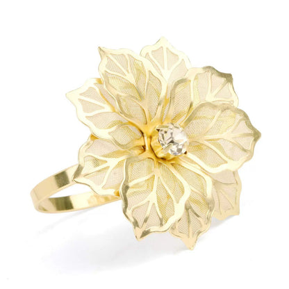 Elegant Hollow Metal Napkin Ring for Table Decor
