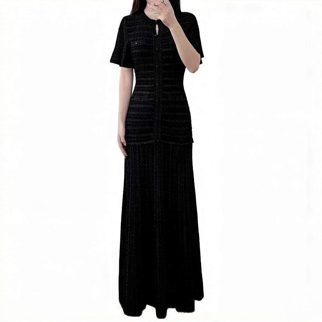 Elegant Hollow Out Knit Dress