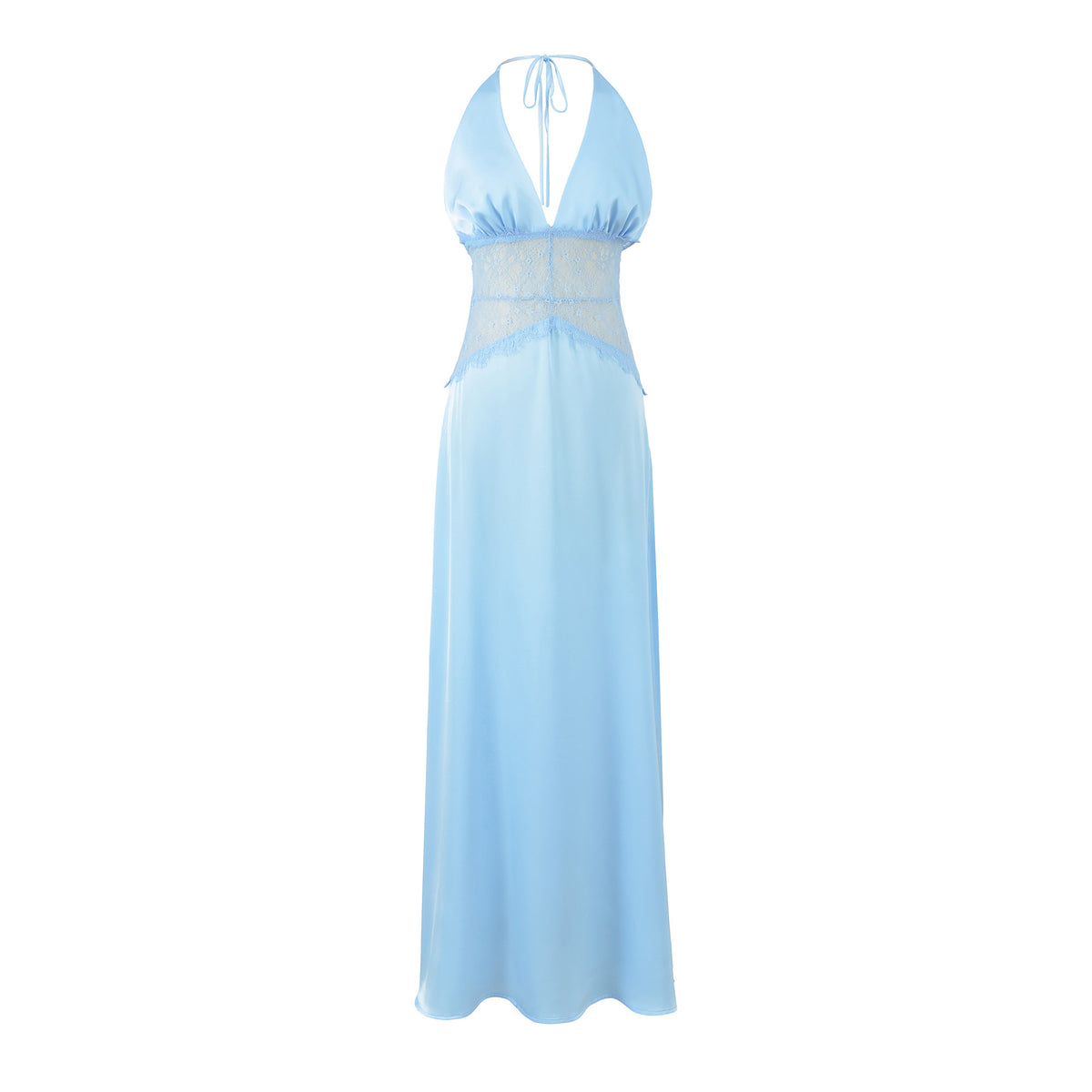 Elegant Hollow-Out Lace Evening Gown