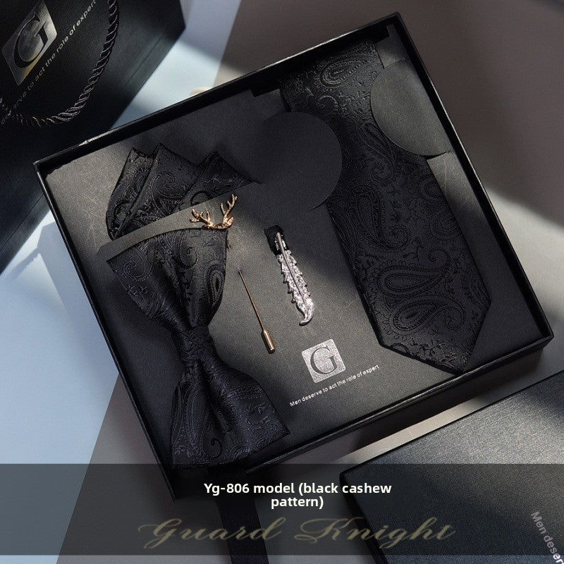 Elegant Jacquard Bow Tie Set for Formal Events