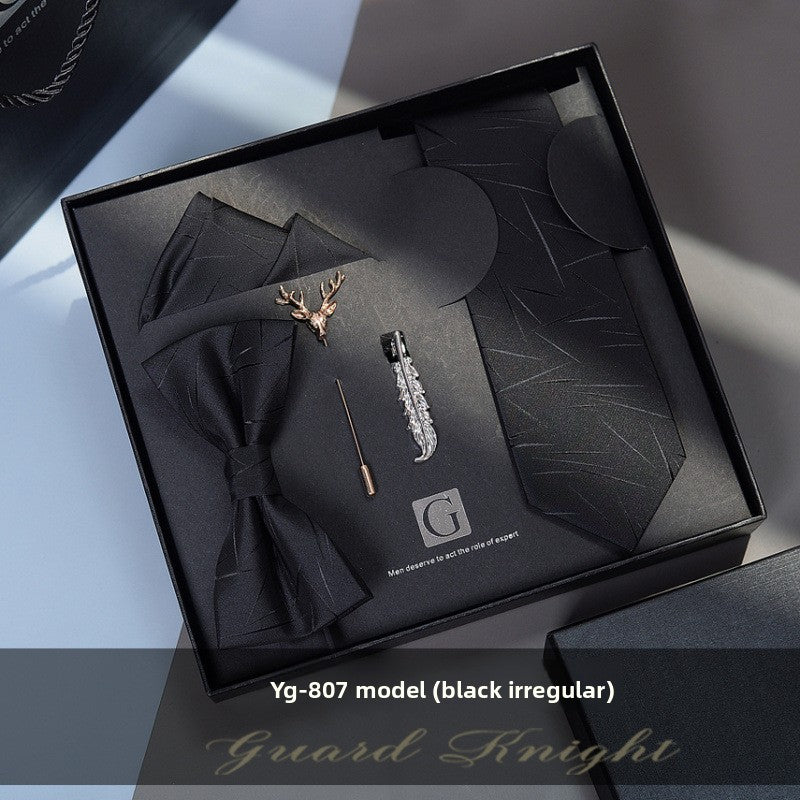 Elegant Jacquard Bow Tie Set for Formal Events
