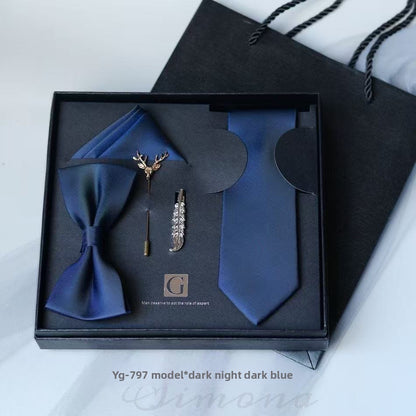 Elegant Jacquard Bow Tie Set for Formal Events