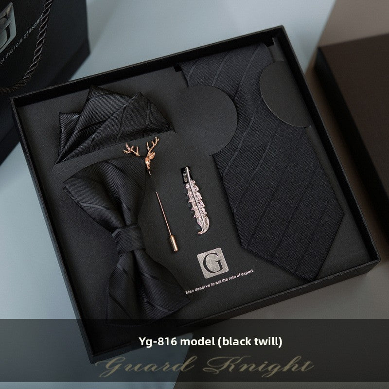 Elegant Jacquard Bow Tie Set for Formal Events