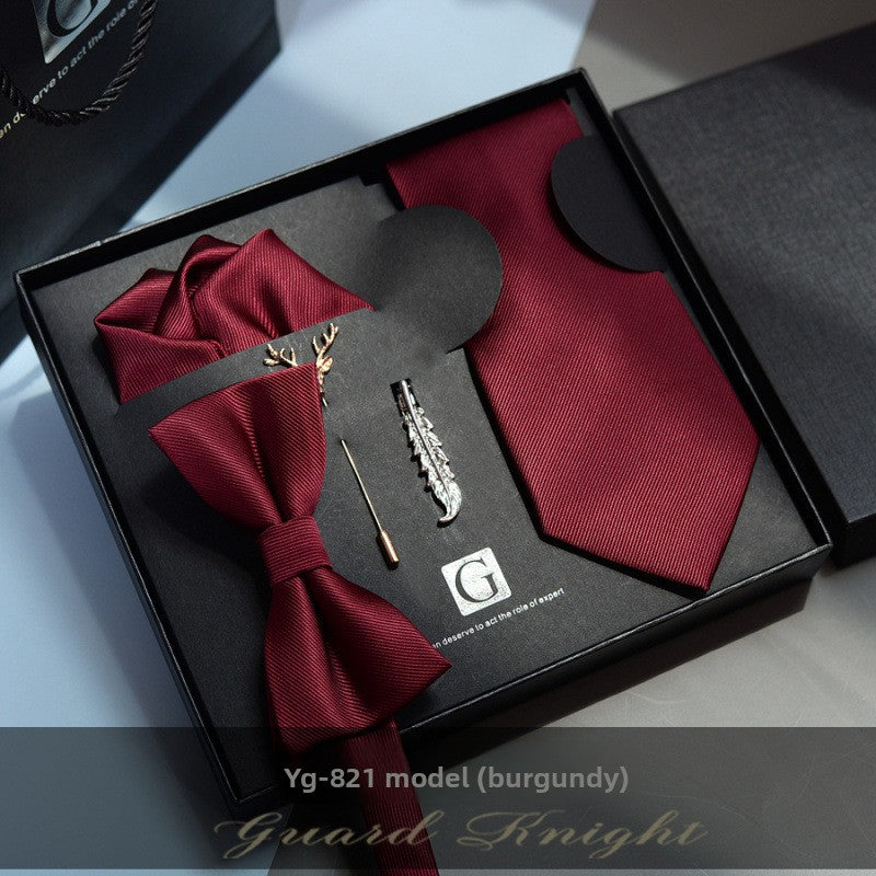 Elegant Jacquard Bow Tie Set for Formal Events