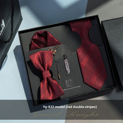 Elegant Jacquard Bow Tie Set for Formal Events