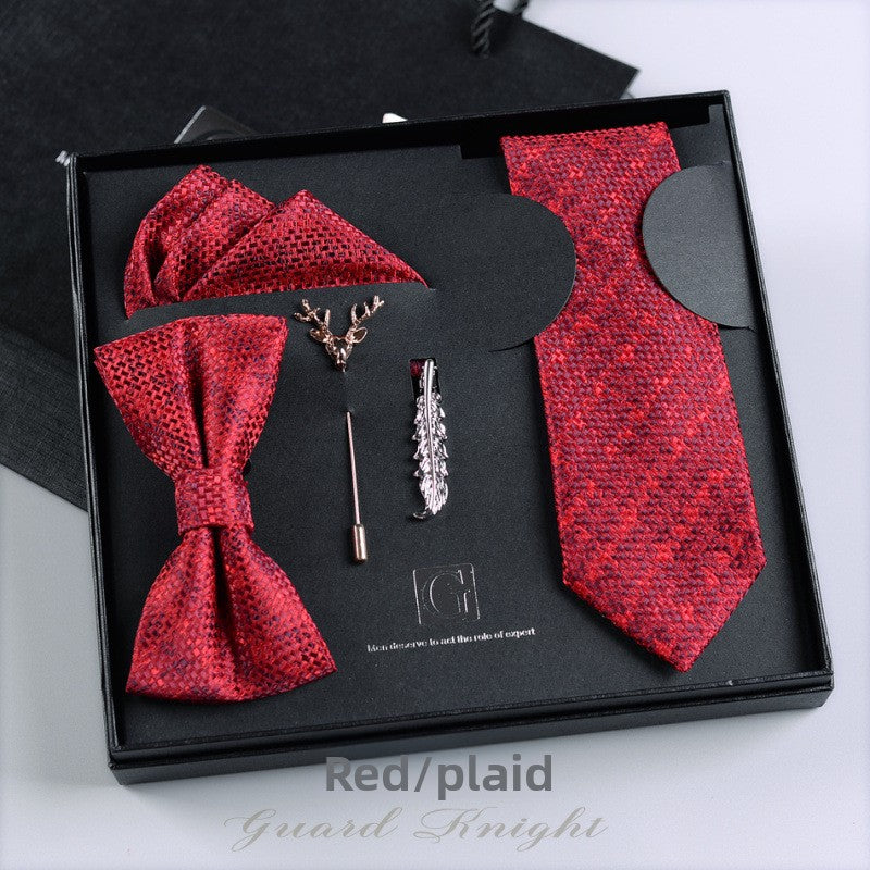 Elegant Jacquard Bow Tie Set for Formal Events