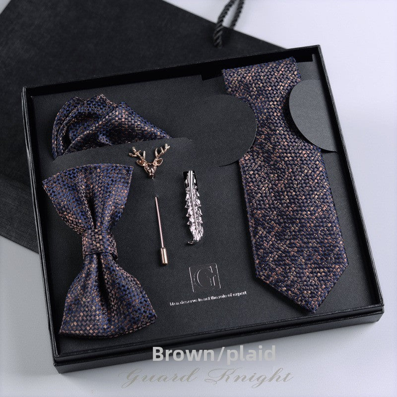 Elegant Jacquard Bow Tie Set for Formal Events