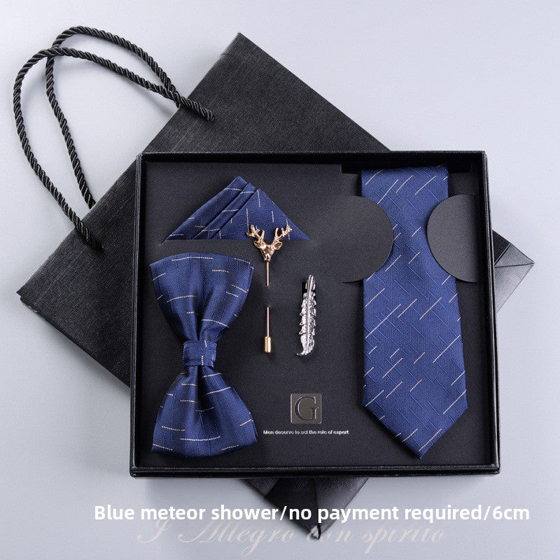 Elegant Jacquard Bow Tie Set for Formal Events