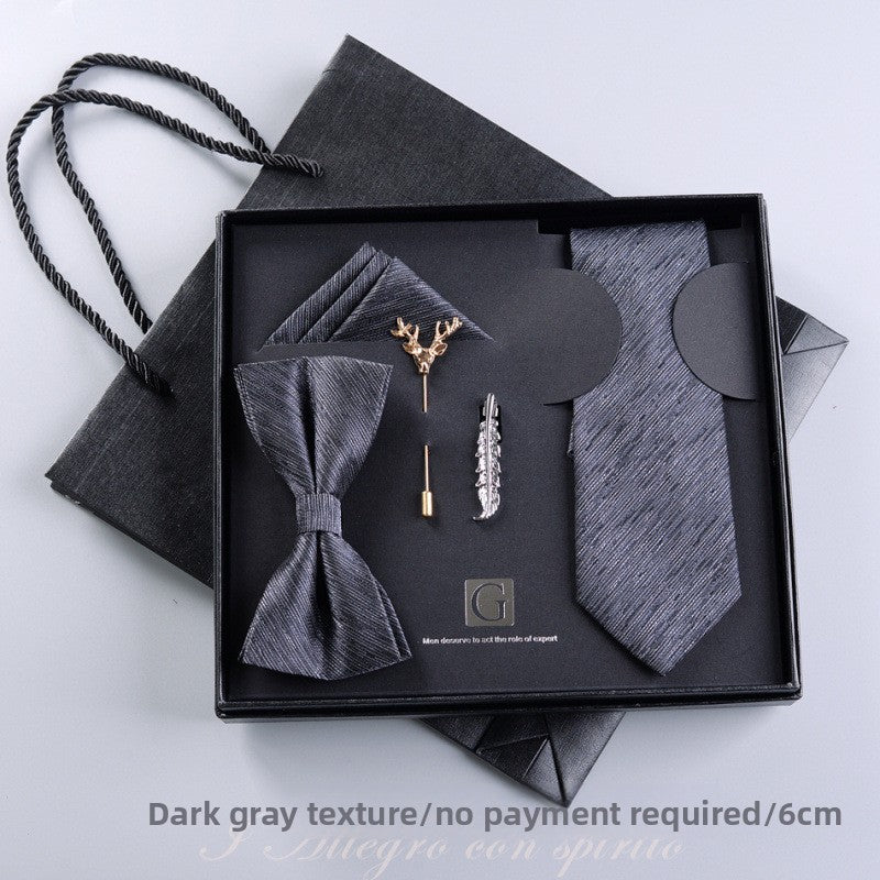 Elegant Jacquard Bow Tie Set for Formal Events