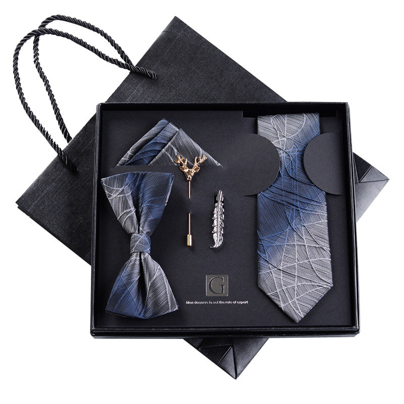 Elegant Jacquard Bow Tie Set for Formal Events