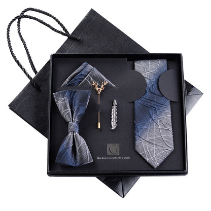 Elegant Jacquard Bow Tie Set for Formal Events