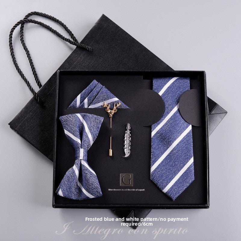 Elegant Jacquard Bow Tie Set for Formal Events