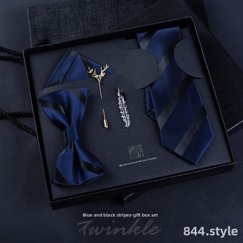 Elegant Jacquard Bow Tie Set for Formal Events