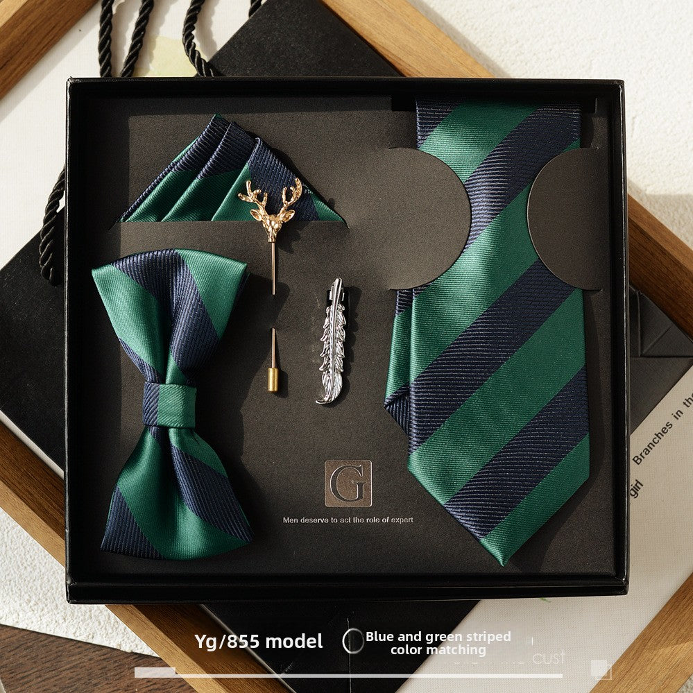 Elegant Jacquard Bow Tie Set for Formal Events
