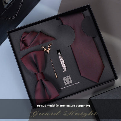 Elegant Jacquard Bow Tie Set for Formal Events