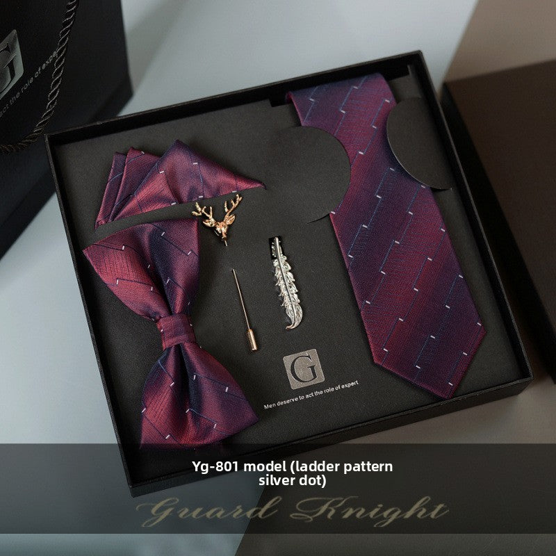 Elegant Jacquard Bow Tie Set for Formal Events