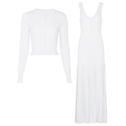 Elegant Knit Top and Dress Set
