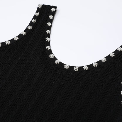 Elegant Knitted Women's Top and Dress Set