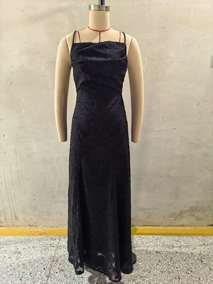 Elegant Lace Backless Evening Dress