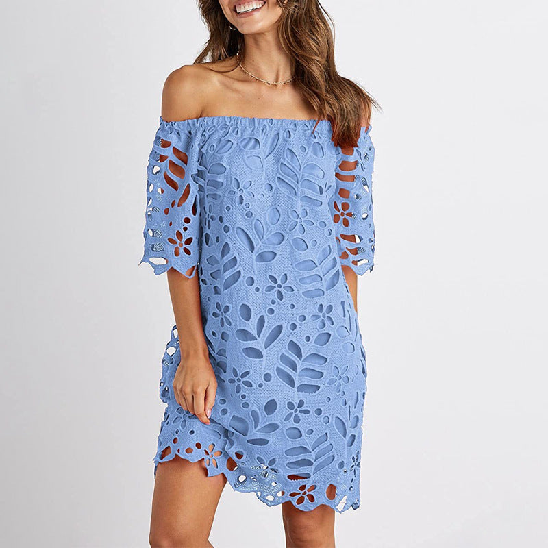 Elegant Lace Detail Midi Dress
