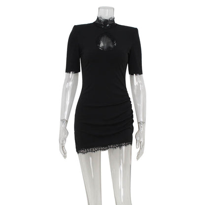 Elegant Lace Hollow Out Bodycon Dress