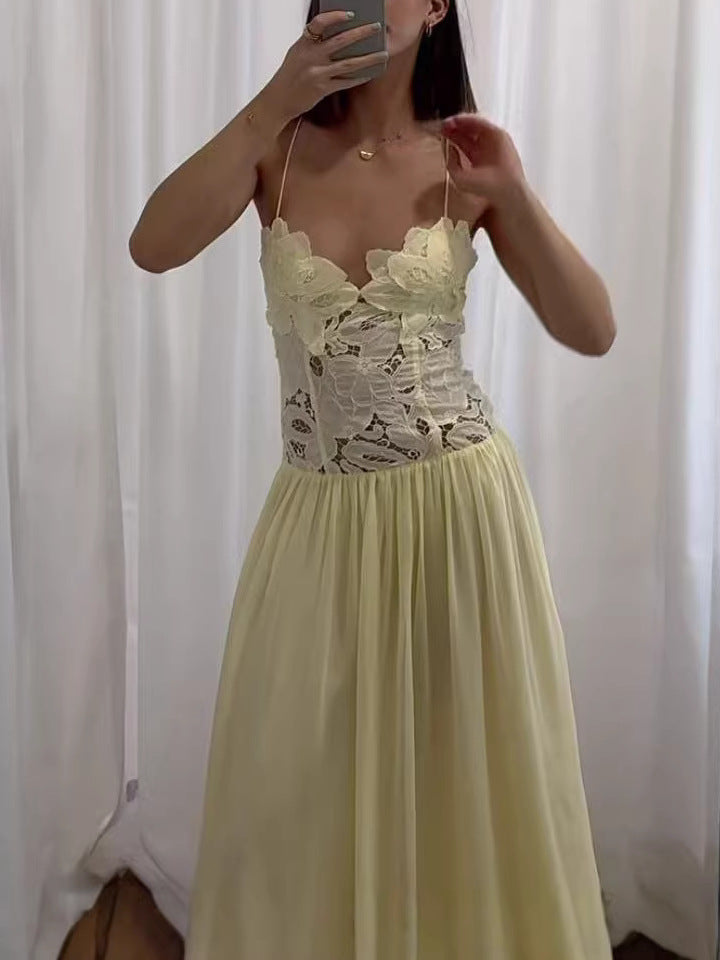 Elegant Lace Patchwork Dress