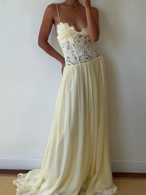 Elegant Lace Patchwork Dress