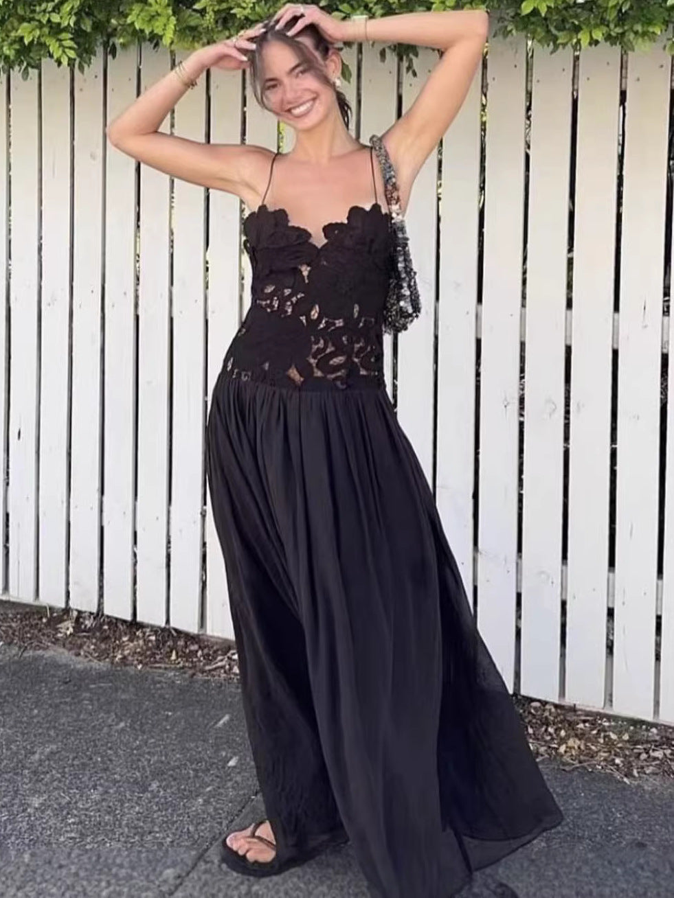 Elegant Lace Patchwork Dress