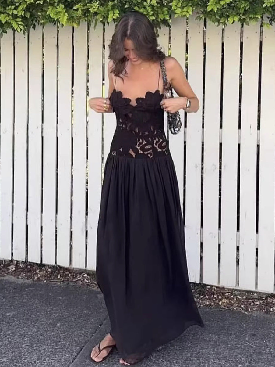 Elegant Lace Patchwork Dress