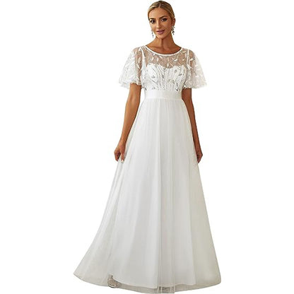 Elegant Lace Splicing Evening Dress