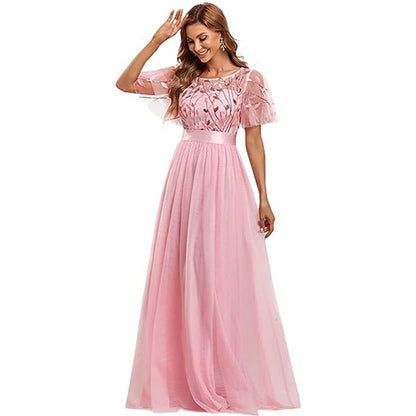 Elegant Lace Splicing Evening Dress