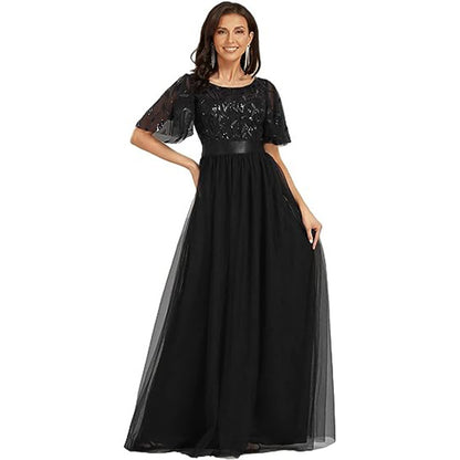 Elegant Lace Splicing Evening Dress