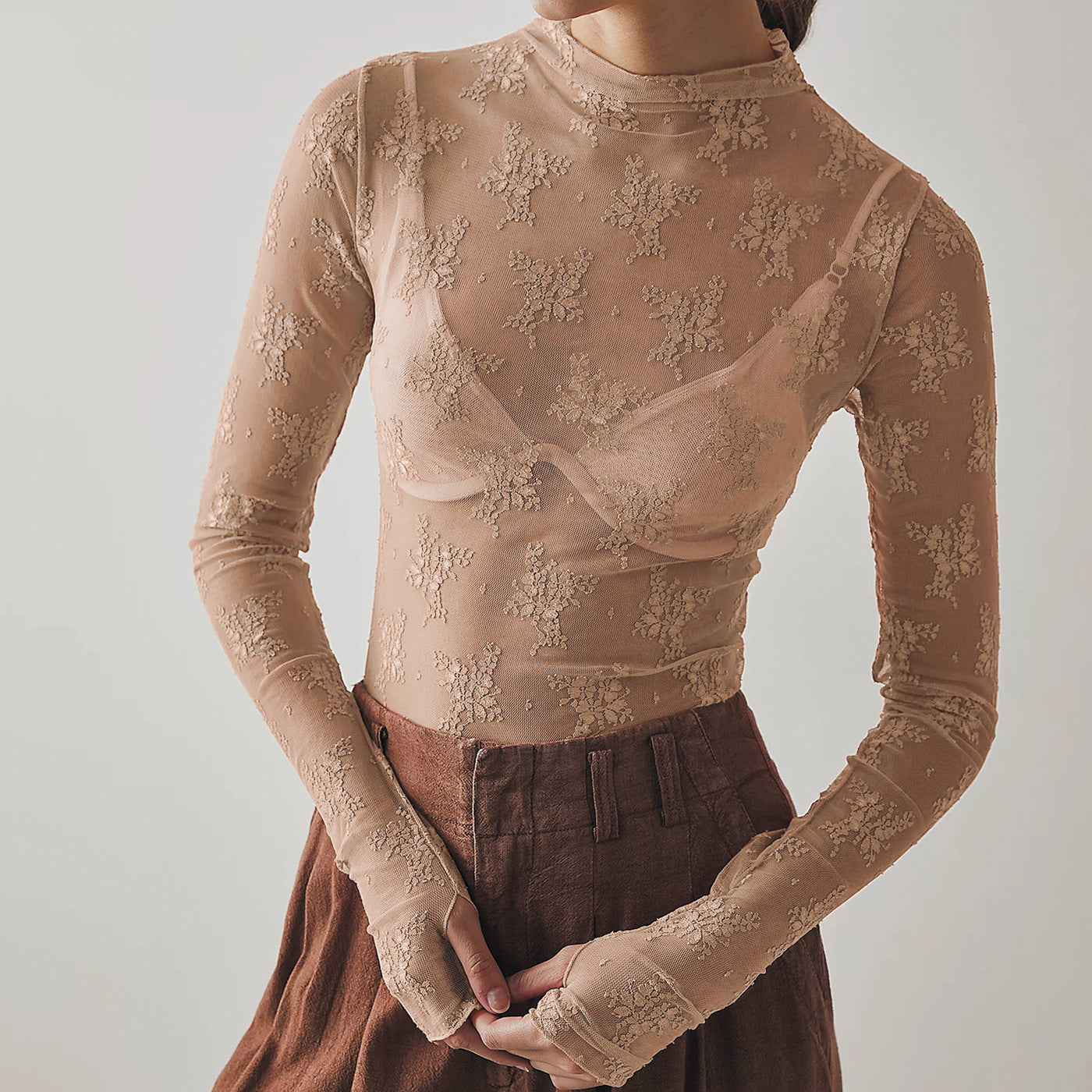 Elegant Lace Top with Hollow Design