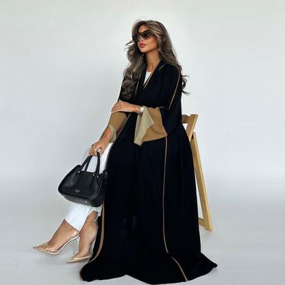 Elegant Long Dress Fashion Middle East Stitching Large Sleeves