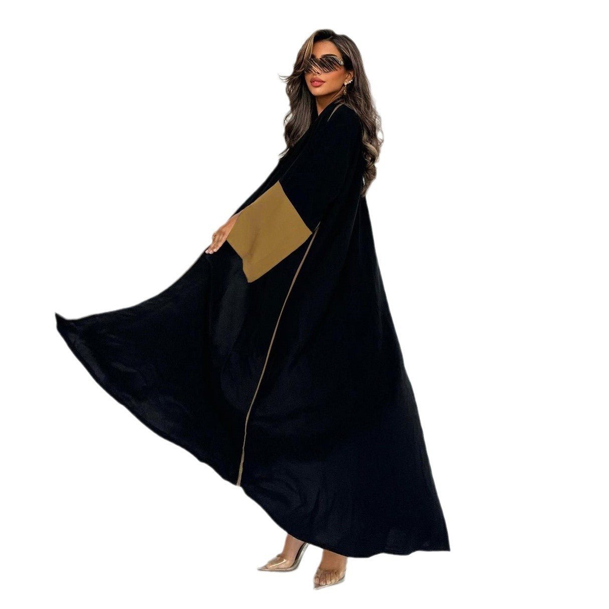 Elegant Long Dress Fashion Middle East Stitching Large Sleeves