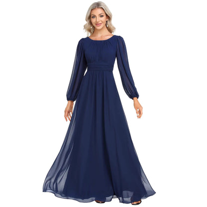 Elegant Long Sleeve Evening Dress