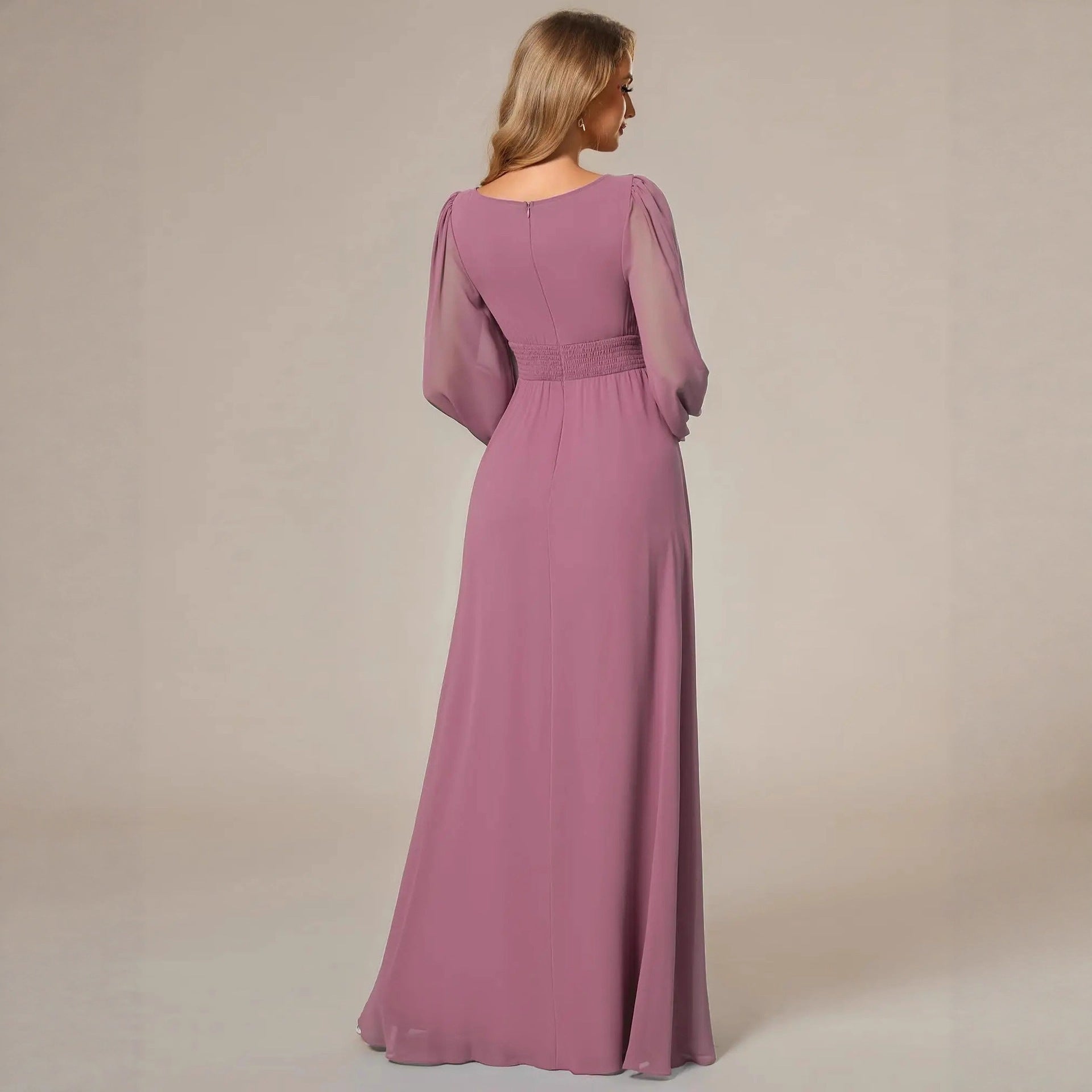 Elegant Long Sleeve Evening Dress
