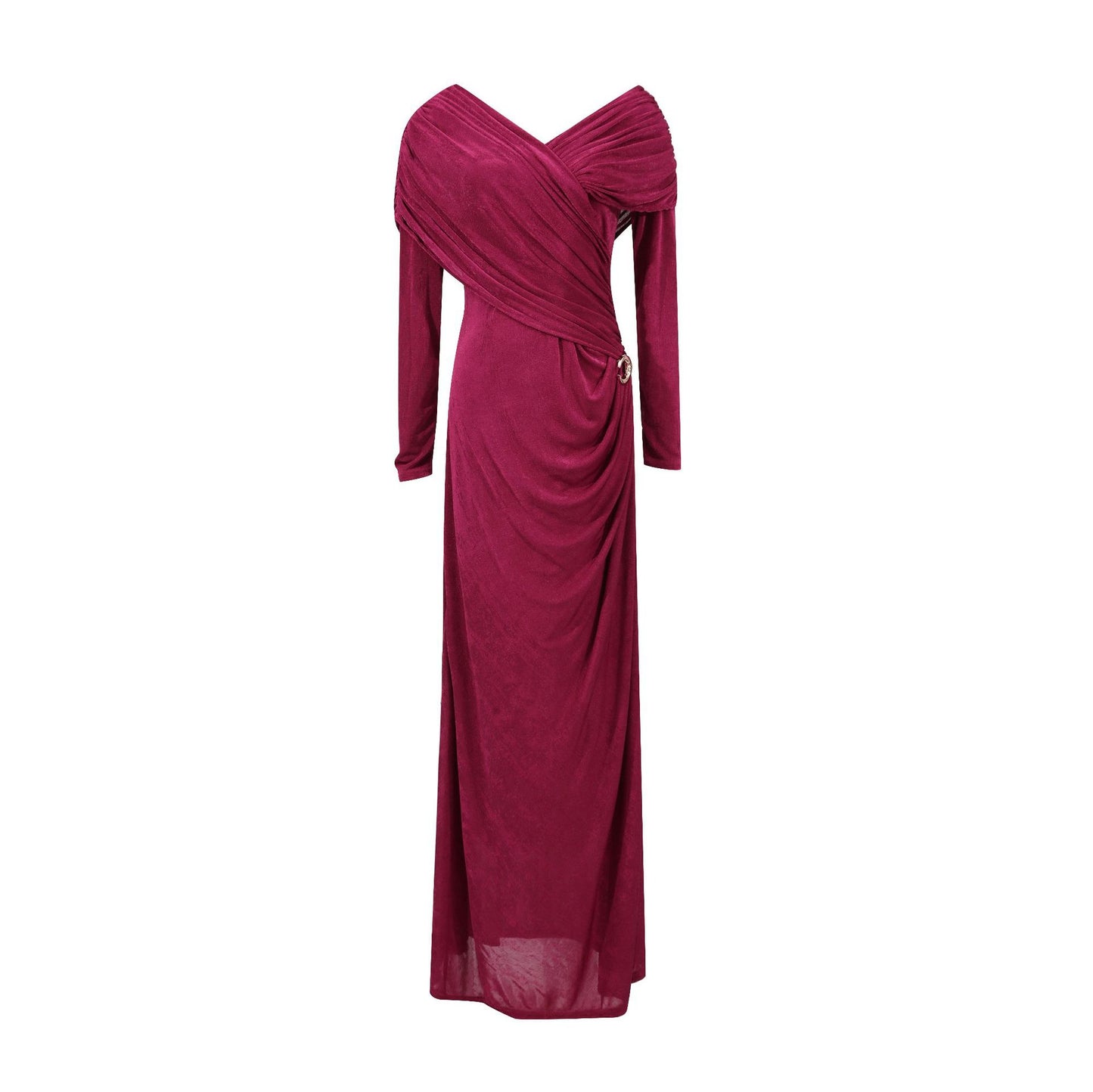 Elegant Long Sleeve V-Neck Dress