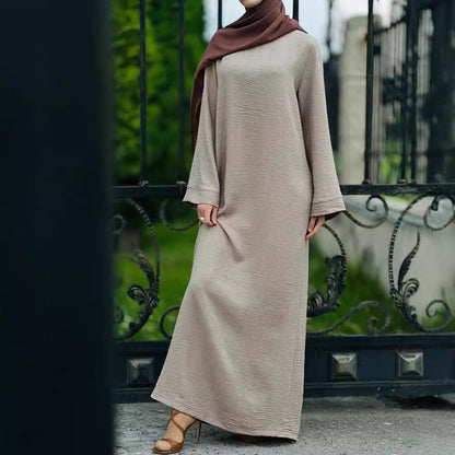 Elegant Long Sleeve Women's Dress with Pockets