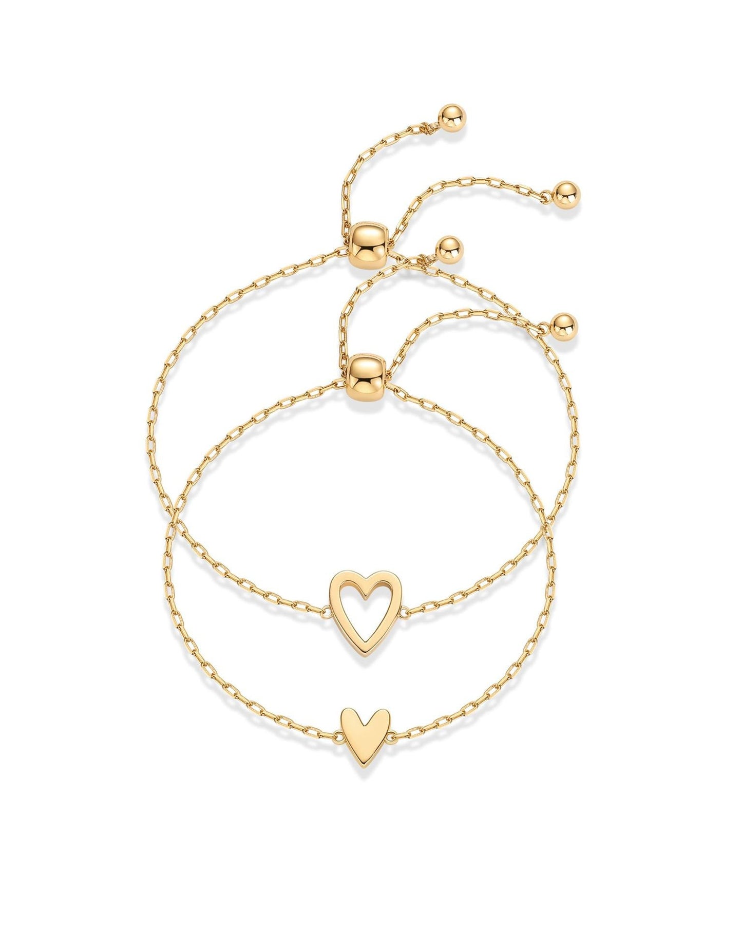 Elegant Love Heart Metal Bracelet for Women