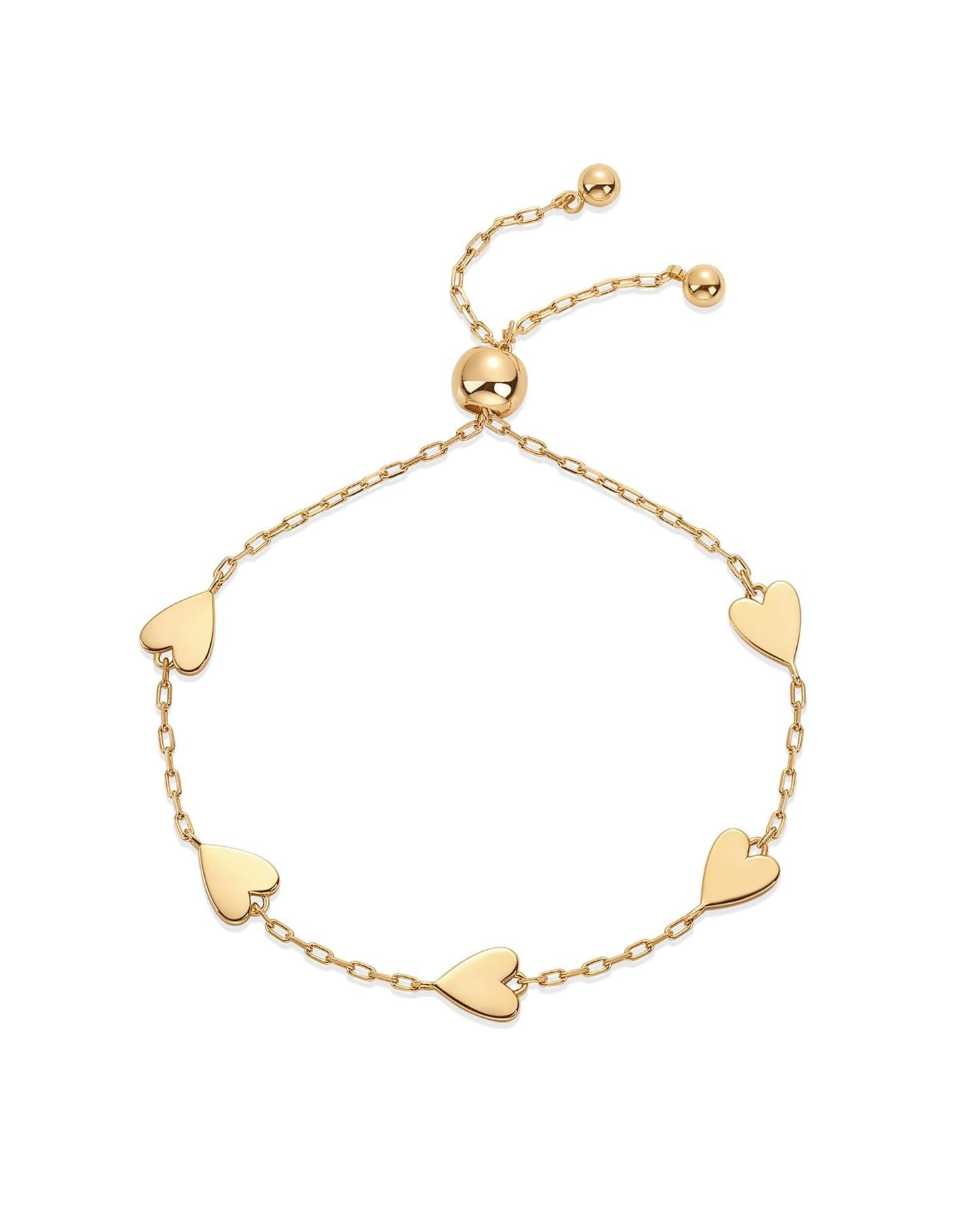 Elegant Love Heart Metal Bracelet for Women
