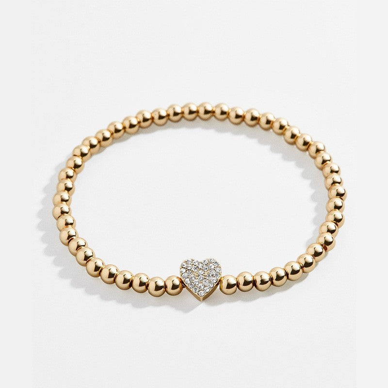 Elegant Love Heart Metal Bracelet for Women